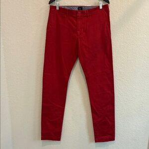 J. Crew Men's Red Chino Pants